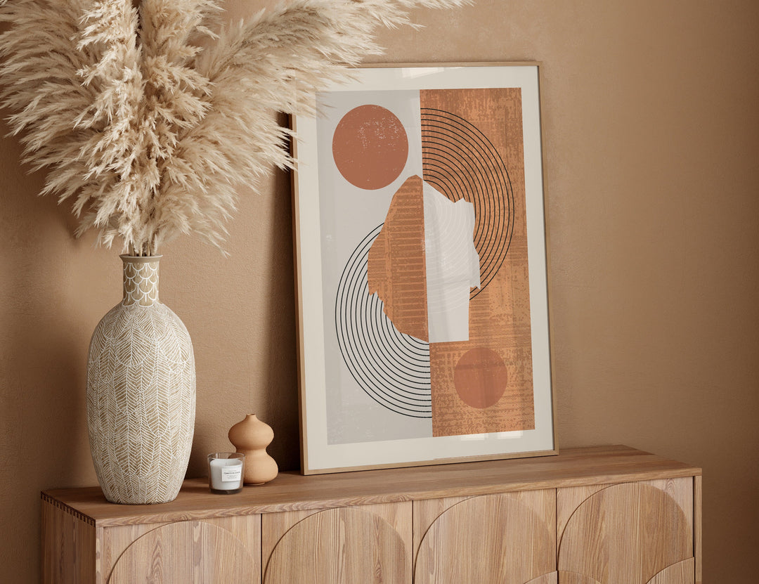 Eswatini Map Wall Art Print | Boho Mid Century