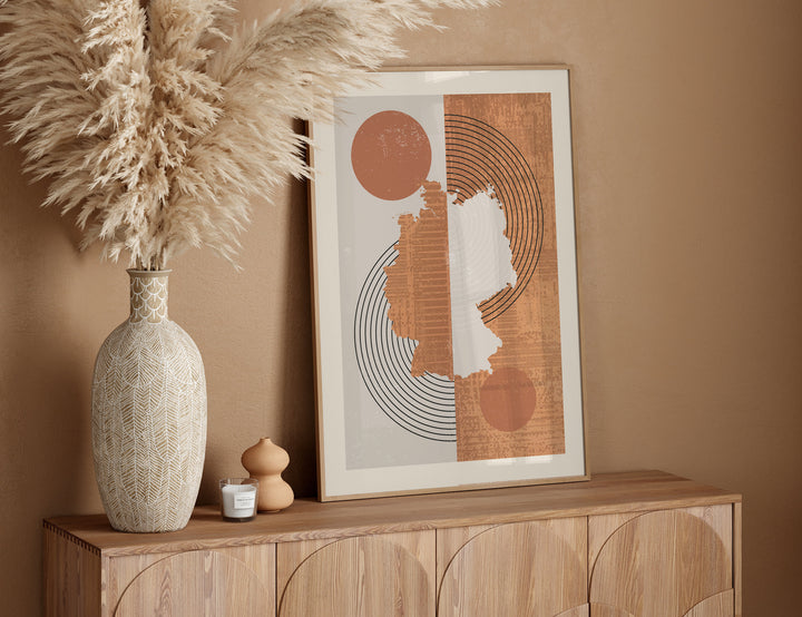 Germany Map Wall Art Print | Boho Mid Century