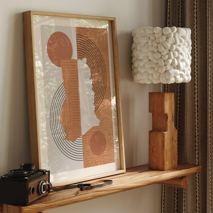 Ghana Map Wall Art Print | Boho Mid Century