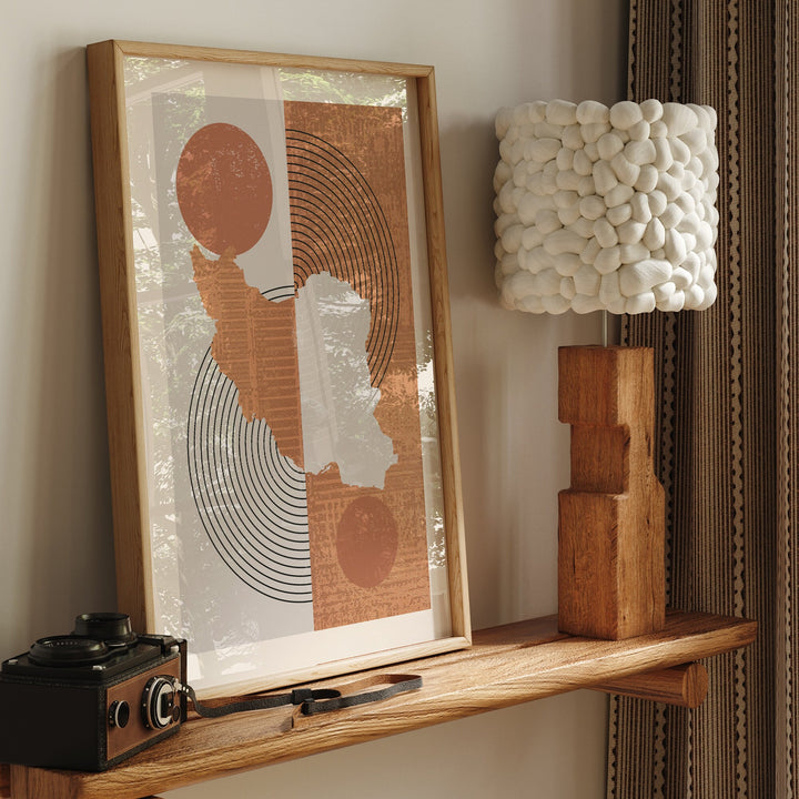 Iran Map Wall Art Print | Boho Mid Century