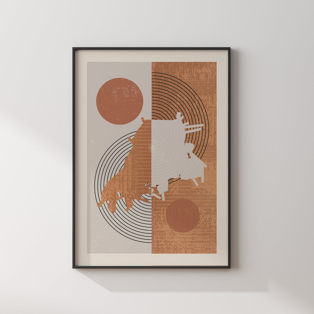 Lahore Map Wall Art Print | Boho Mid Century | Pakistan