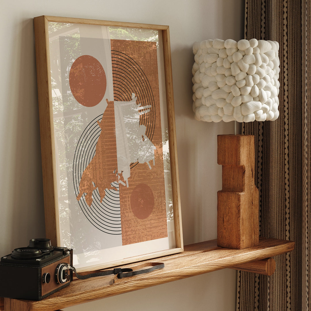Lahore Map Wall Art Print | Boho Mid Century | Pakistan