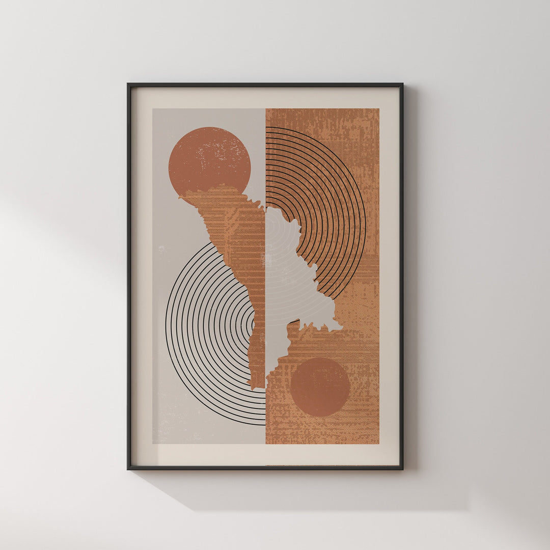Moldova Map Wall Art Print | Boho Mid Century