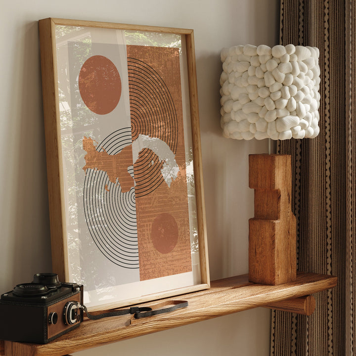 Panama Map Wall Art Print | Boho Mid Century