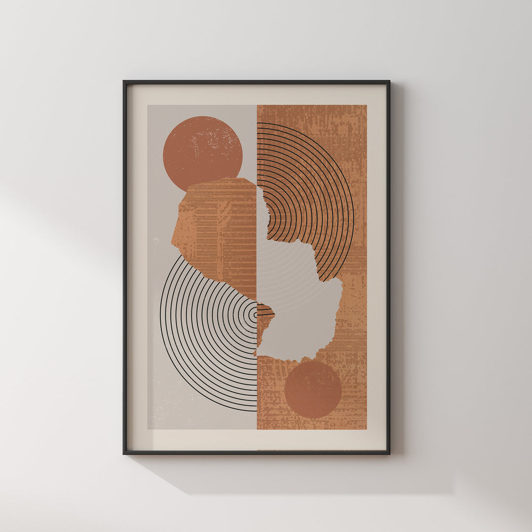 Paraguay Map Wall Art Print | Boho Mid Century