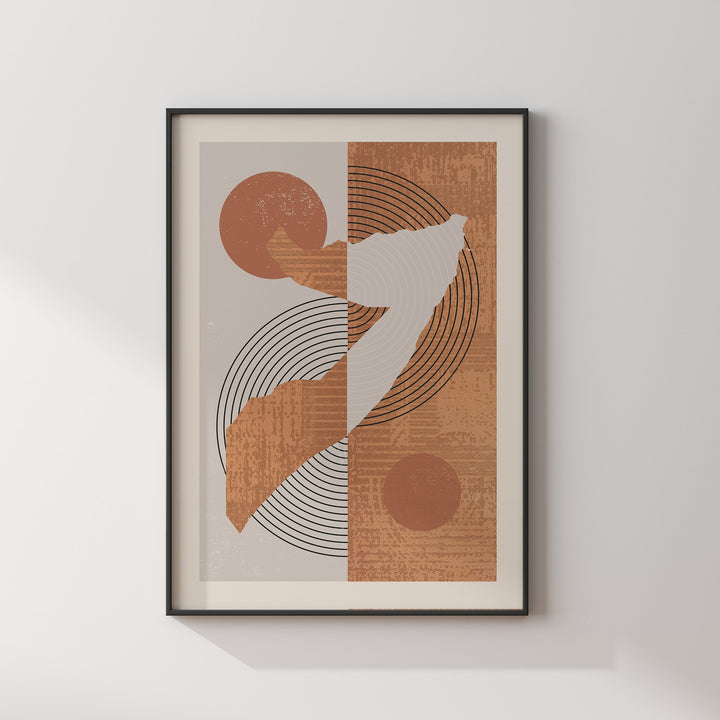 Somalia Map Wall Art Print | Boho Mid Century