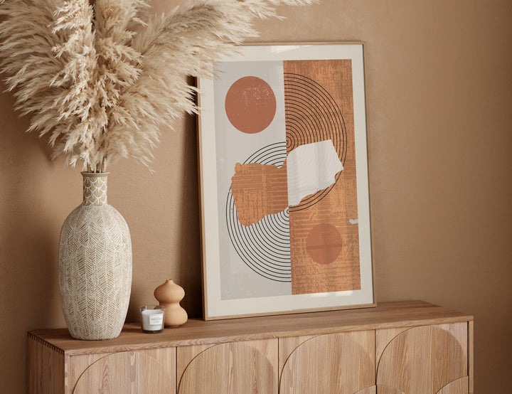 Yemen Map Wall Art Print | Boho Mid Century