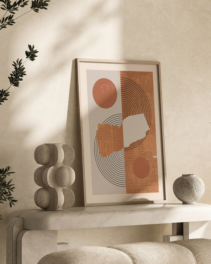 Yemen Map Wall Art Print | Boho Mid Century