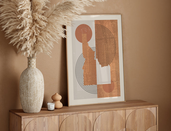 Idaho Map Boho Wall Art Print | Mid Century | USA | United States of America