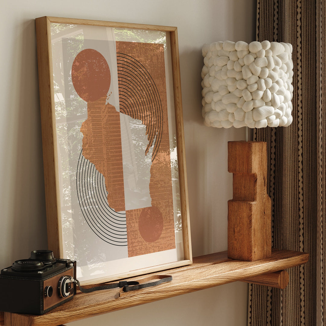 Wisconsin Map Boho Wall Art Print | Mid Century | USA | United States of America