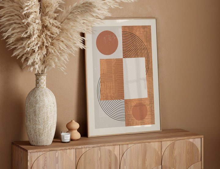 Wyoming Map Boho Wall Art Print | Mid Century | USA | United States of America