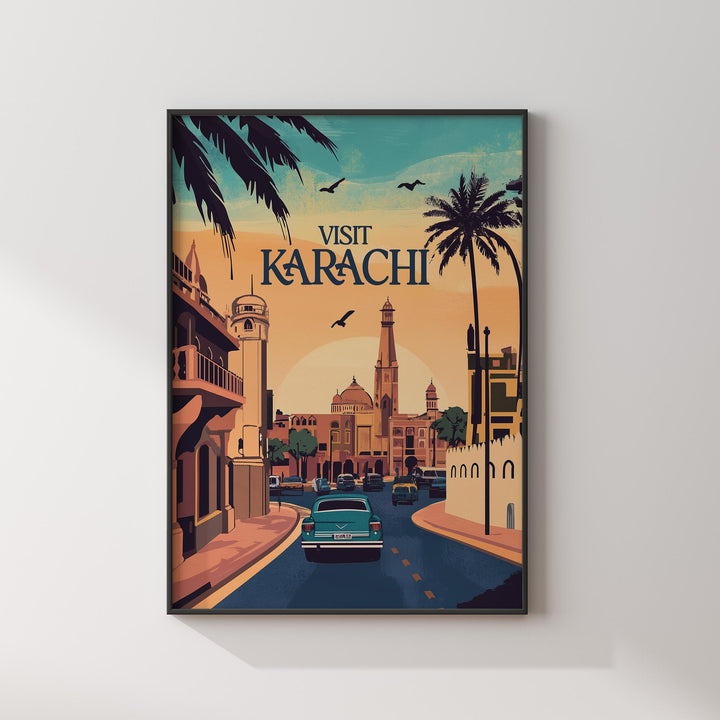 Visit Karachi Wall Art Print | Pakistan Travel Poster