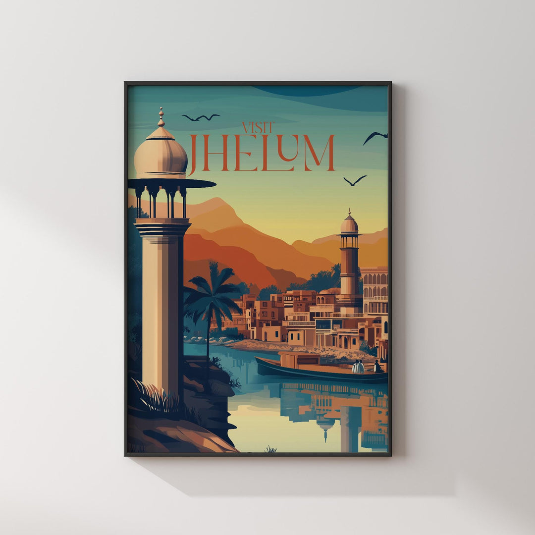 Visit Jhelum Wall Art Print | Pakistan Travel Poster