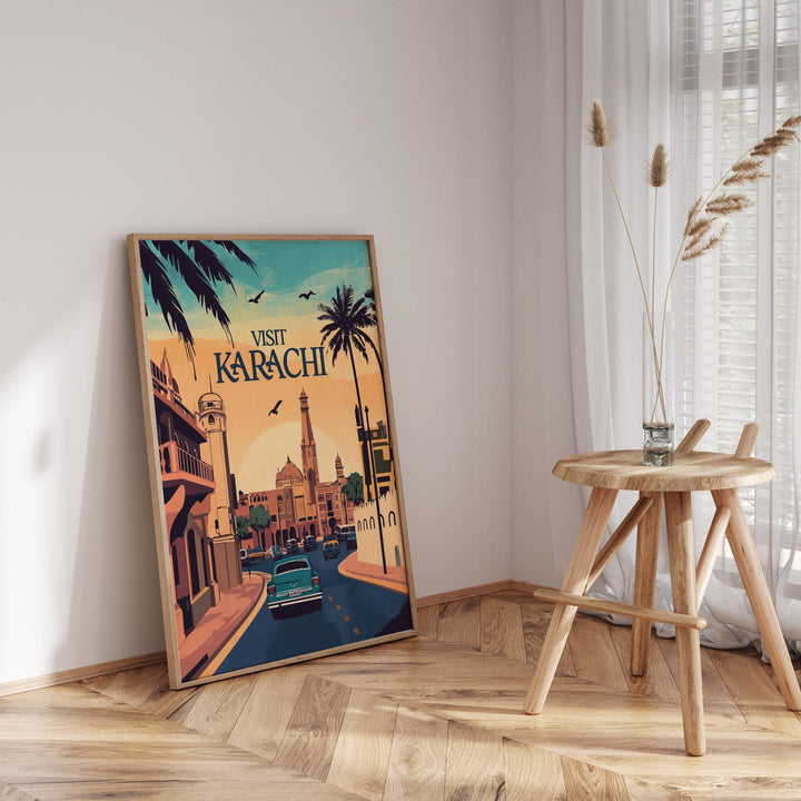 Visit Karachi Wall Art Print | Pakistan Travel Poster