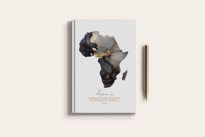 Africa Travel Journal Personalised Travel Diary Notebook Country Africa Map Custom Map Planner
