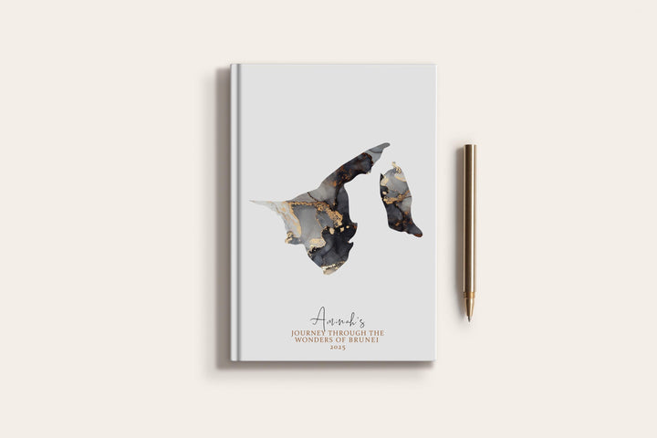 Brunei Travel Journal Personalised Travel Diary Notebook Country Brunei Map Custom Map Planner