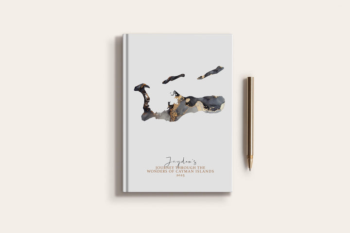 Cayman island Travel Journal Personalised Travel Diary Notebook Country Cayman island Map Custom Map Planner