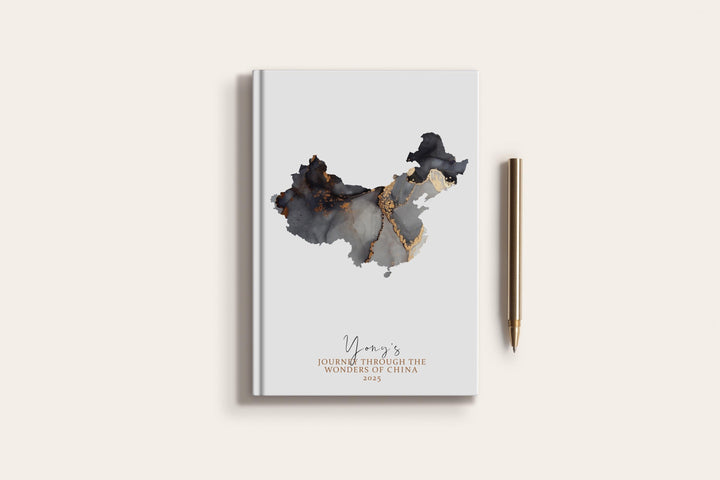 China Travel Journal Personalised Travel Diary Notebook Country China Map Custom Map Planner