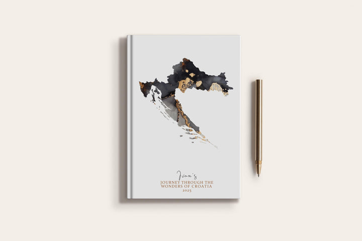 Croatia Travel Journal Personalised Travel Diary Notebook Country Croatia   Map Custom Map Planner