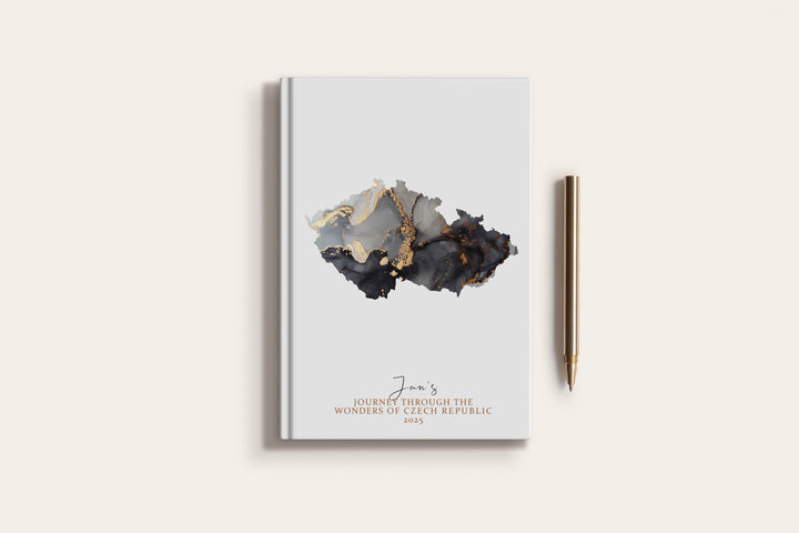 Czech Republic Travel Journal Personalised Travel Diary Notebook Country Czech Republic Map Custom Map Planner