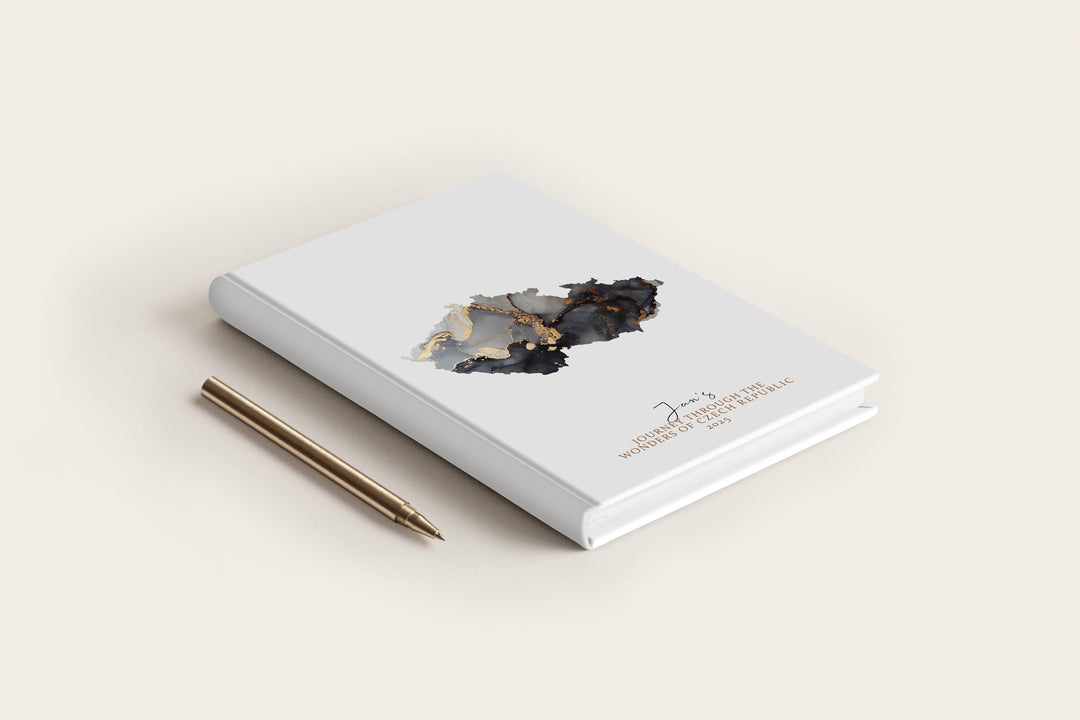 Czech Republic Travel Journal Personalised Travel Diary Notebook Country Czech Republic Map Custom Map Planner