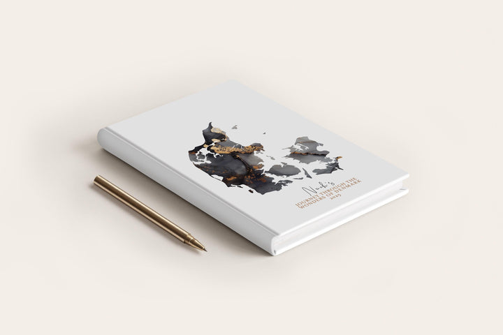 Denmark Travel Journal Personalised Travel Diary Notebook Country Denmark Map Custom Map Planner