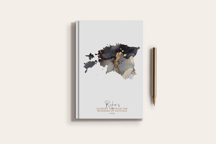 Estonia Travel Journal Personalised Travel Diary Notebook Country Estonia Map Custom Map Planner