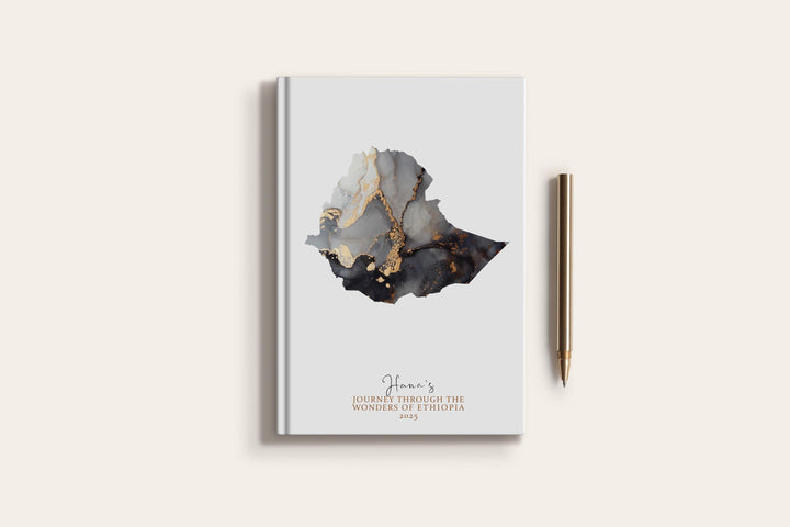 Ethiopia Travel Journal Personalised Travel Diary Notebook Country Ethiopia  Map Custom Map Planner