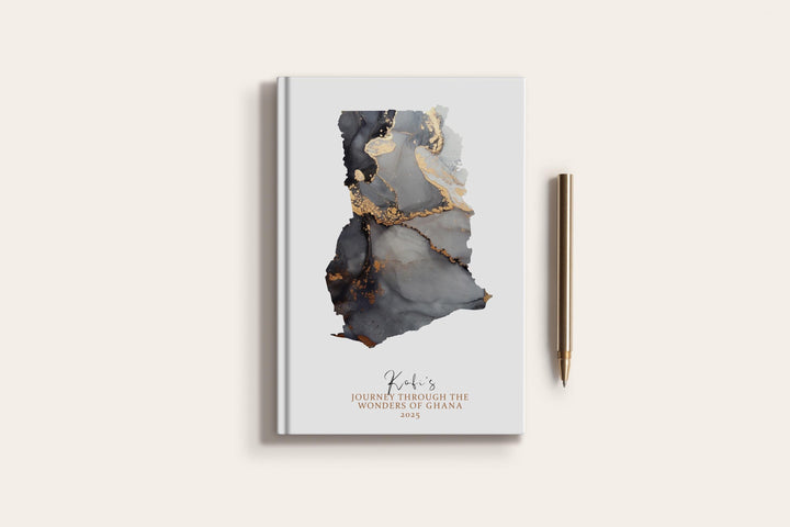 Ghana Travel Journal Personalised Travel Diary Notebook Country Ghana Map Custom Map Planner