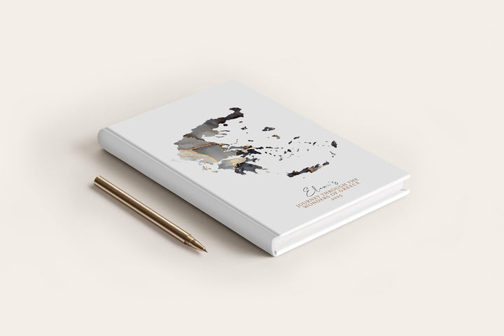 Greece Travel Journal Personalised Travel Diary Notebook Country Greece Map Custom Map Planner