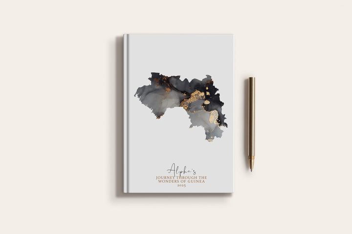 Guinea  Travel Journal Personalised Travel Diary Notebook Country Guinea  Map Custom Map Planner