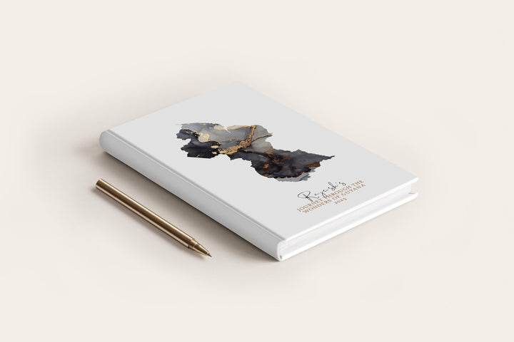 Guyana Travel Journal Personalised Travel Diary Notebook Country Guyana Map Custom Map Planner