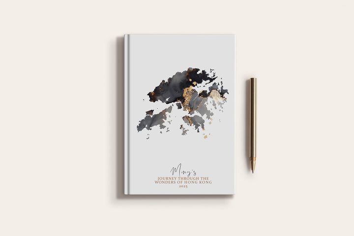 Hong Kong Travel Journal Personalised Travel Diary Notebook Country Hong Kong Map Custom Map Planne