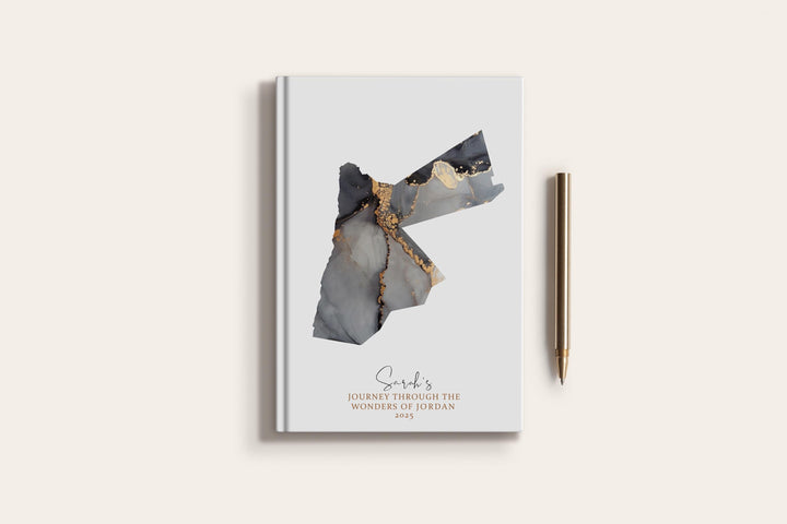 Jordan Travel Journal Personalised Travel Diary Notebook Country Jordan  Map Custom Map Planner