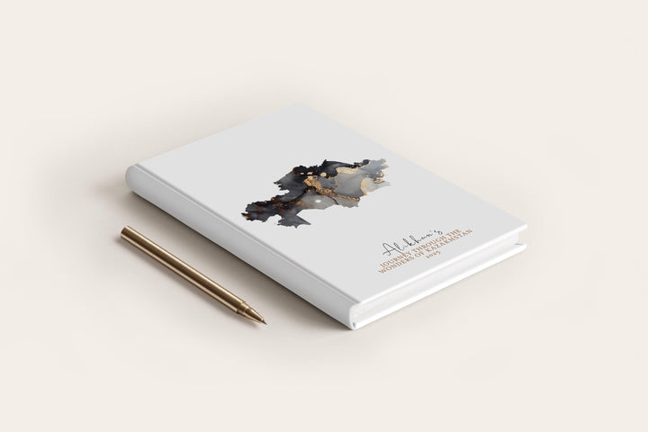 Kazakhstan Travel Journal Personalised Travel Diary Notebook Country Kazakhstan  Map Custom Map Planner