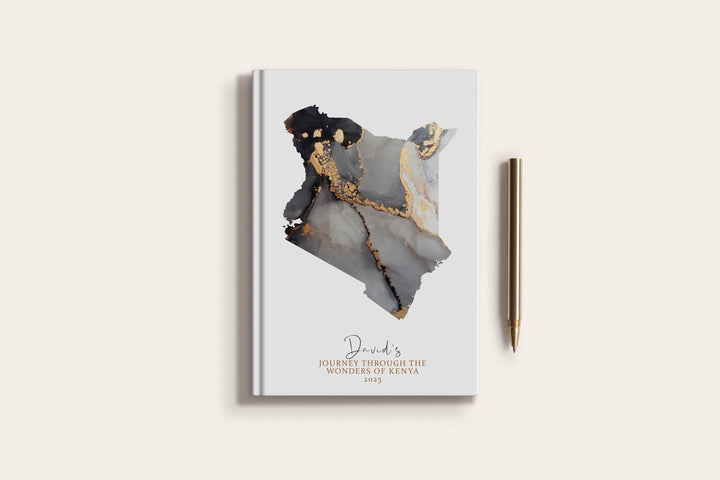 Kenya Travel Journal Personalised Travel Diary Notebook Country Kenya Map Custom Map Planner