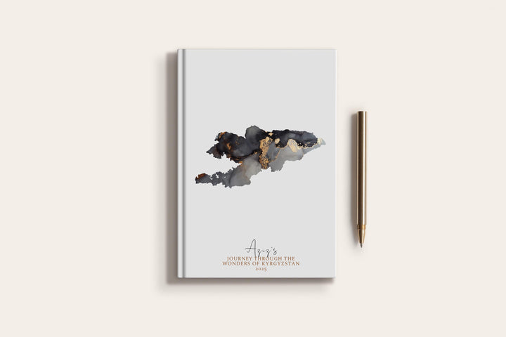 Kyrgyzstan Travel Journal Personalised Travel Diary Notebook Country Kyrgyzstan  Map Custom Map Planner