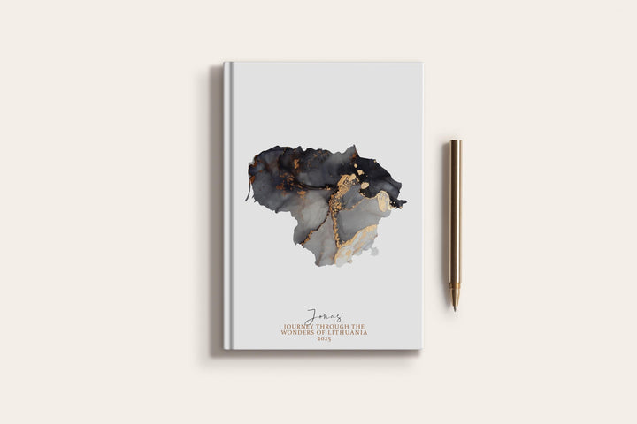 Lithuania Travel Journal Personalised Travel Diary Notebook Country Lithuania Map Custom Map Planner