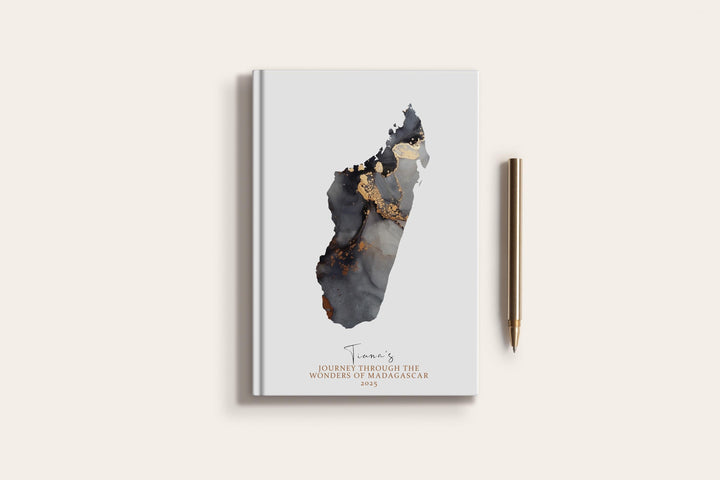 Madagascar Travel Journal Personalised Travel Diary Notebook Country Madagascar Map Custom Map Planner