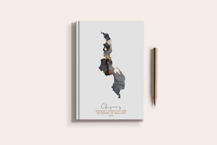 Malawi Travel Journal Personalised Travel Diary Notebook Country Malawi Map Custom Map Planner