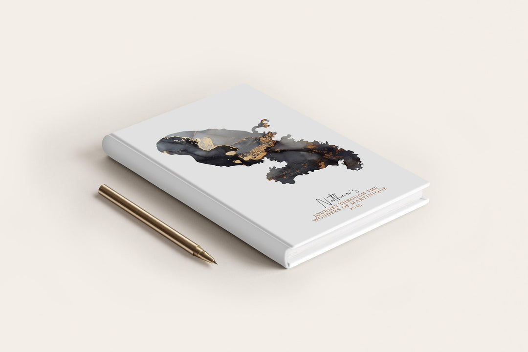 Martinique Travel Journal Personalised Travel Diary Notebook Country Martinique Map Custom Map Planner