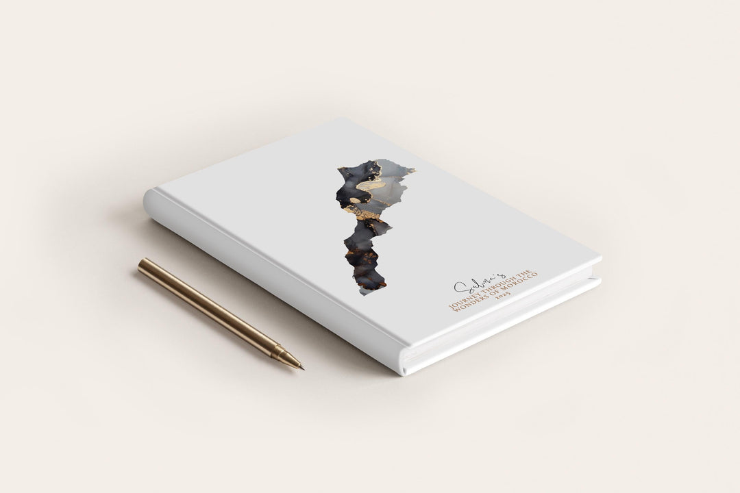 Morocco Travel Journal Personalised Travel Diary Notebook Country Morocco Map Custom Map Planner