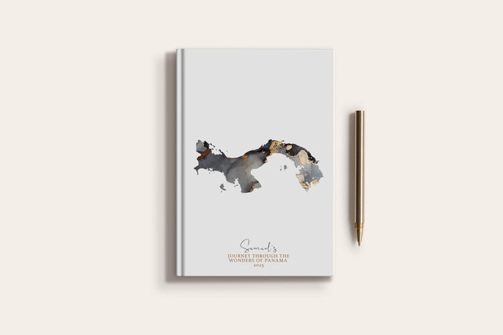 Panama Travel Journal Personalised Travel Diary Notebook Country Panama Map Custom Map Planner
