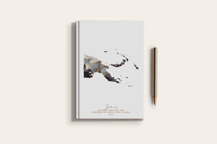 Papua New Guinea Travel Journal Personalised Travel Diary Notebook Country Papua New Guinea Map Custom Map Planner