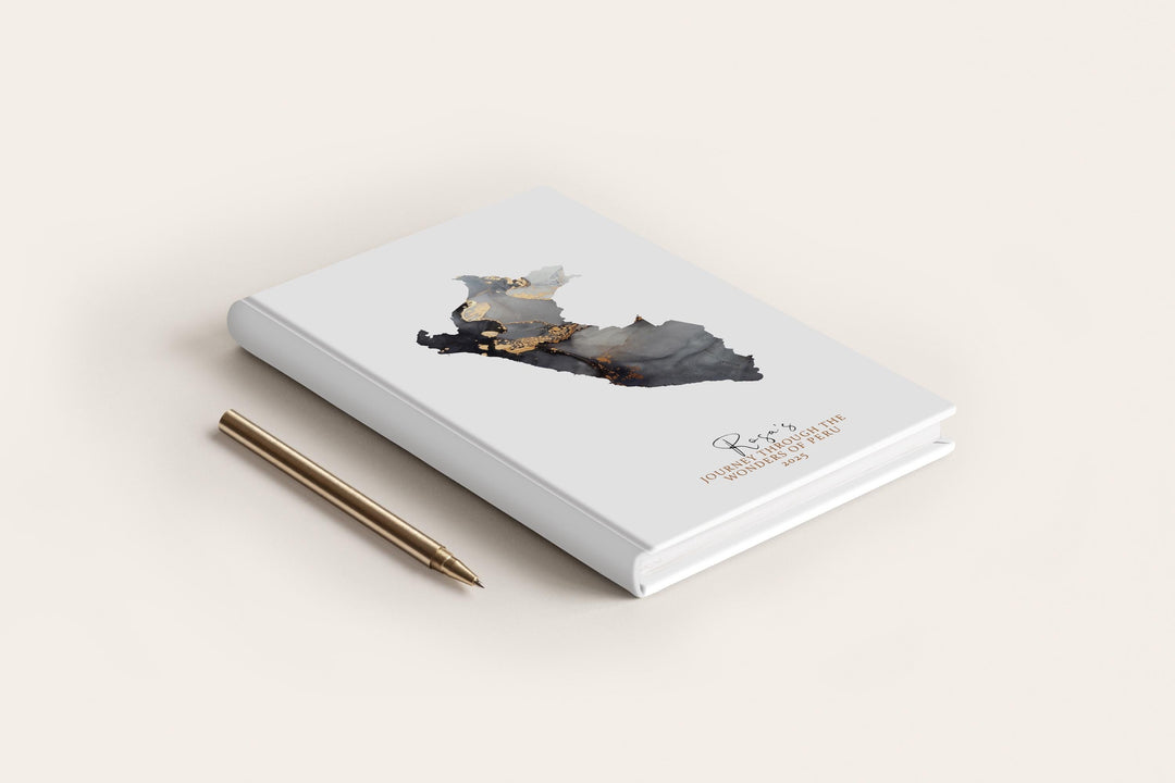 Peru Travel Journal Personalised Travel Diary Notebook Country Peru Map Custom Map Planner