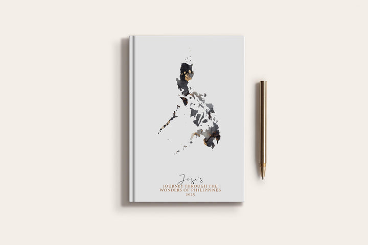 Philippines Travel Journal Personalised Travel Diary Notebook Country Philippines Map Custom Map Planner