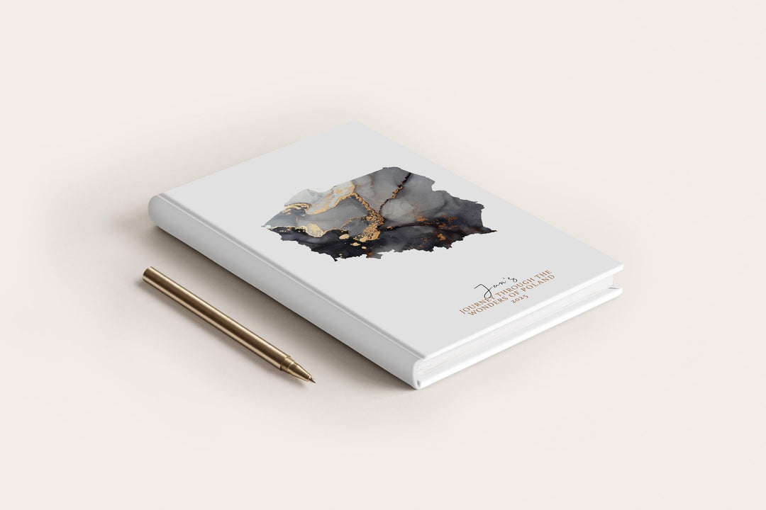 Poland Travel Journal Personalised Travel Diary Notebook Country Poland Map Custom Map Planner