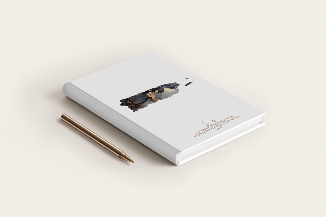 Puerto Rico Travel Journal Personalised Travel Diary Notebook Country Puerto Rico Map Custom Map Planner