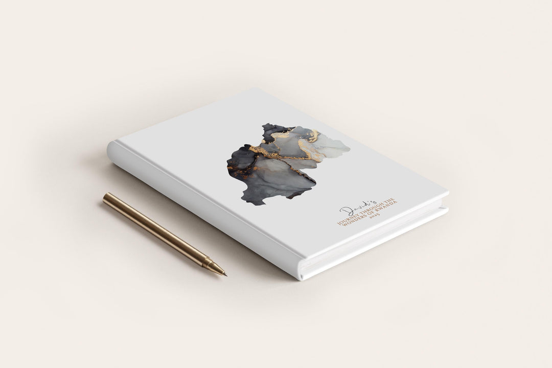 Rwanda Travel Journal Personalised Travel Diary Notebook Country Rwanda Map Custom Map Planner