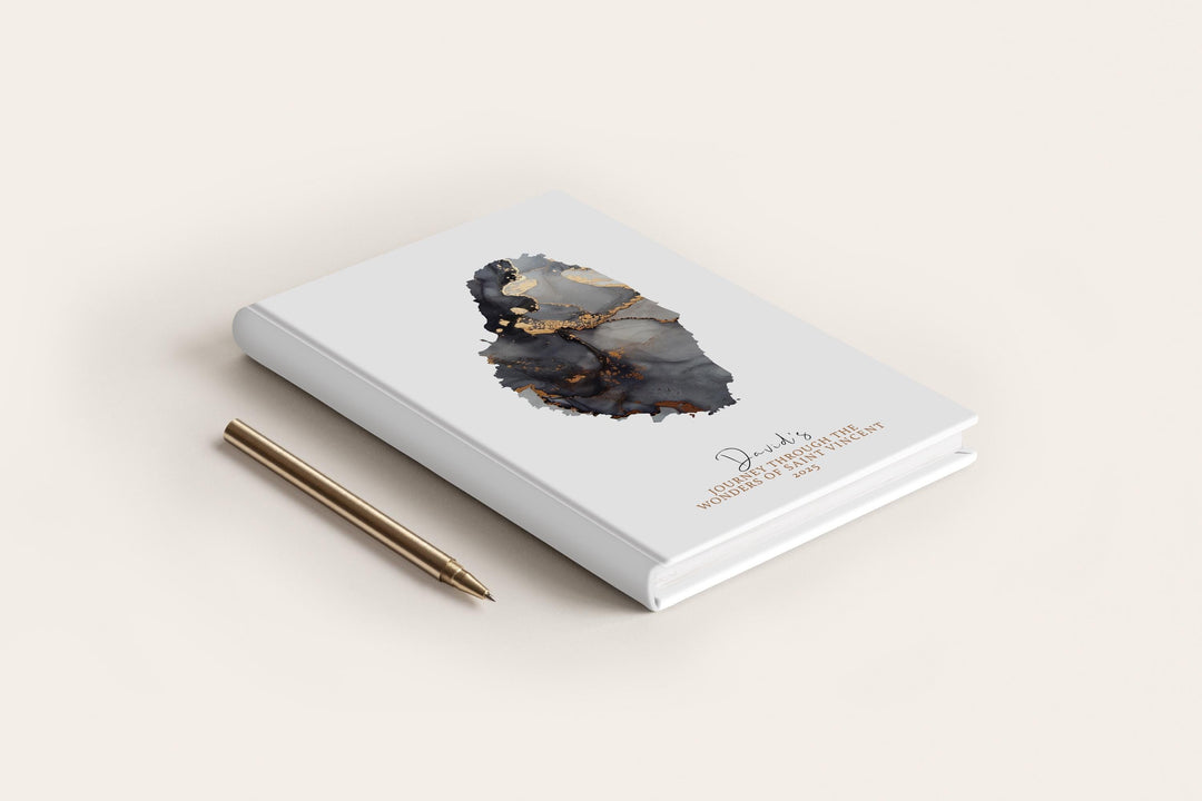 Saint Vincent Travel Journal Personalised Travel Diary Notebook Country Saint Vincent Map Custom Map Planner